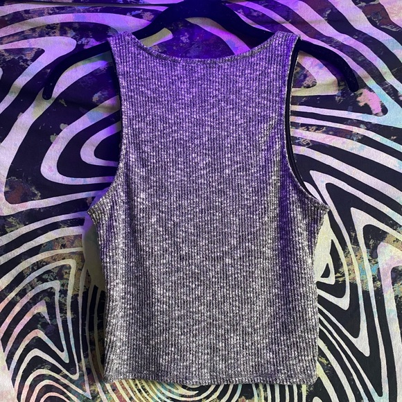 Heather Gray Ribbed Tank Top - Picture 2 of 2